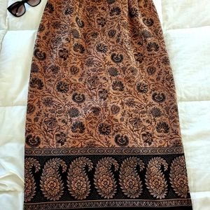 Vintage Printed Maxi Skirt